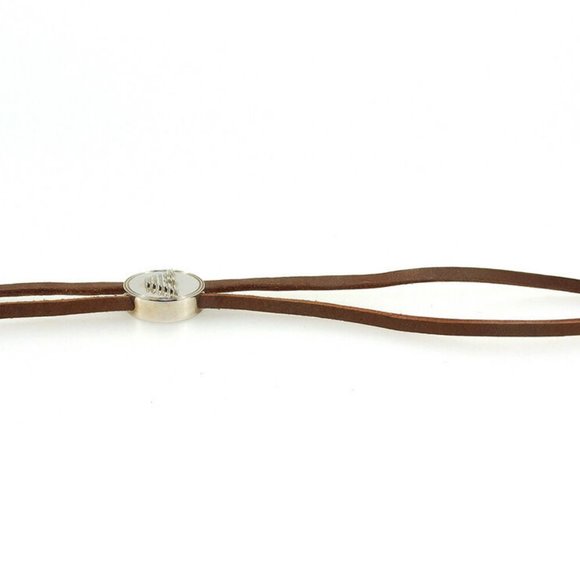 EMPORIO ARMANI strap Eagle mark Silver hardware �~ leather Auth used T17336 - Picture 2 of 7